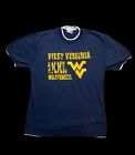 Vtg Lady's Old Varsity Brand West Virginia Mountaineer's Black & Gold Double Tee