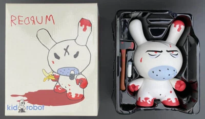 Frank Kozik Firmado INSC Kidrobot 2008 8" Redrum Dunny LE 1833 AUTOGRAFIADO COMO NUEVO Foto 1 de 4