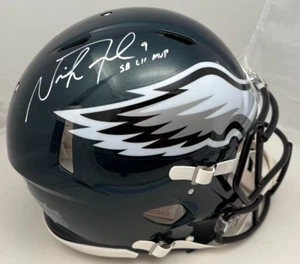 Casco Nick Foles firmato Eagles Speed autentico F/S SB LII MVP Insc PSA COA 081 - Foto 1 di 7