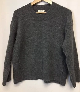 Madewell cozy Stretch M Wool Blend Sweater Dark Gray - Picture 1 of 8