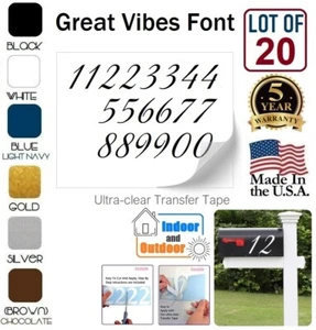 Mailbox Address locker Numbers Decal Sticker Window Door Wall Sign - GREAT VIBES - Picture 1 of 8