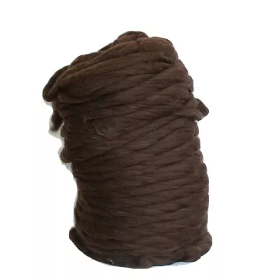22lb wholesale dark brown wool roving bulk un dyed spinning,Felting,Chunky yarn - Image 1 of 4