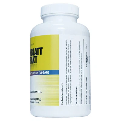 180 Kapseln Olivenblatt Extrakt 650mg mit 20% Oleuropein Pro Natural - Bild 1 von 4