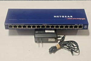 NETGEAR ProSafe GS116 v2 16 Port Gigabit Network Switch With Power Cord - Photo 1/3