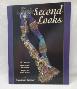 Second Looks ~ Suzanne Cooper Beadwork Beading Pattern Book Beaders ~ Signed - Picture 1 of 22