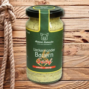 Ueckermünder Bauern Senf - mittelscharf - grobkörnig - 200ml - Bild 1 von 3