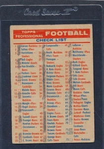 1956 Topps #NNO Football Bazooka Checklist Poor 56TNNO-113015-1 - Picture 1 of 1
