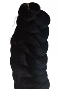 NEW !!! 3 PACK Black Braiding Hair Extension Fiber COLOR 1 - Picture 1 of 6