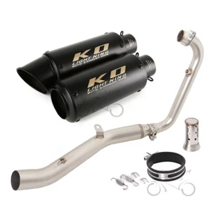 Tubo de escape silenciador negro sistema completo para Lifan KP-Mini 150 2015-2023 - Imagen 1 de 12