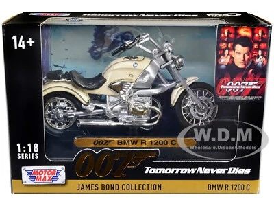 BMW R 1200 C JAMES BOND 007 "TOMORROW NEVER DIES" 1/18 MOTORCYCLE MOTORMAX 79845 - Image 1 of 2