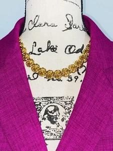 Vintage Trifari Halsband Gold Choker elegante Halskette mit Etikett - Bild 1 von 11