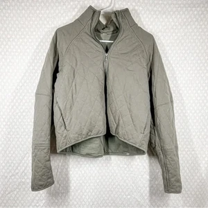 Lululemon Damen Jacke Gr. 8 olivgrün gesteppt ruhig durchgehender Reißverschluss Taschen klassisch - Bild 1 von 9