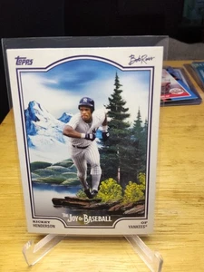 2025 Topps Bob Ross The Joy Of Baseball Rickey Henderson #60 New York Yankees - Picture 1 of 2