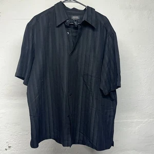 Axcess Men’s XL Black Short Sleeve Button Down Shirt - Picture 1 of 4