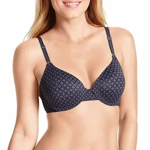 Warner's Womens This Is Not A Bra T-Shirt Bra Black/grey Size 36D NEW - Picture 1 of 1