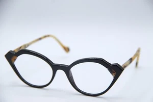 NEW FACE A FACE GIPSE 1 COL.100 BLACK BROWN TORT AUTHENTIC EYEGLASSES 51-18 - Picture 1 of 5