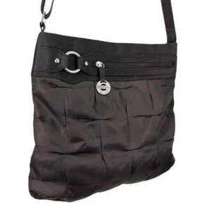 Travelon Chocolate Brown Crossbody Adjustable Purse Zipper Lancet Flashlight - Picture 1 of 9