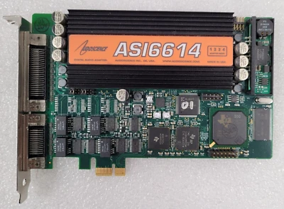 Tarjeta de sonido digital AudioScience ASI6614 Broadcast multicanal PCIe AES Foto 1 de 4