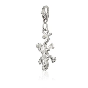 Damen Charm-Anhänger Salamander 925 Silber 18x10mm Schmuck für Bettelarmband - Picture 1 of 1