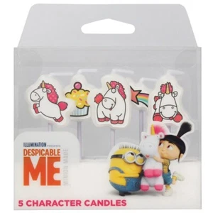 Despicable Me Unicorn Minion Cake Candles FLUFFY Character Birthday Party - Picture 1 of 12