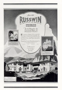 1925 Russwin: Bungalow Pretentious Home Vintage Print Ad - Picture 1 of 1