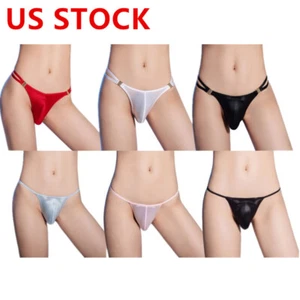 Men's Silky Ultra Thin Bikinis Underwear Panties Micro Mesh Nylon Briefs - Picture 1 of 76