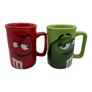 M&M Coffee/Tea Mug Cup Set Red And Green Official Licensed Merchandise Mars 2012 - Picture 1 of 8