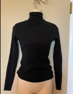 D. EXTERIOR MADE IN ITALY DAMEN SCHWARZER PULLOVER, BLUSE GRÖSSE MEDIUM. - Bild 1 von 5