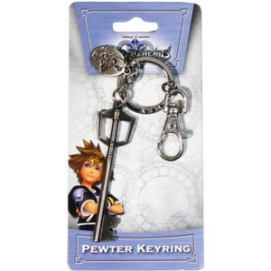 Kingdom Hearts Sora Sword Keyblade Key Ring Keychain Pewter Official Licensed