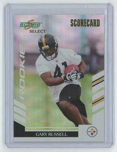 2007 Score Select Scorecard Gary Russell .  421/100 Pittsburgh Steelers #290