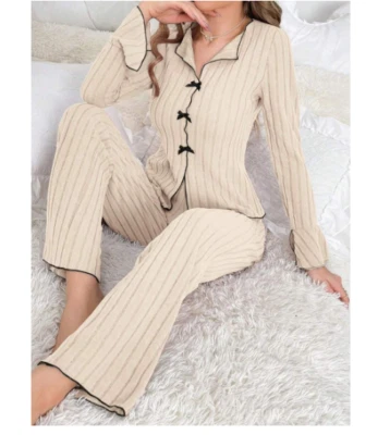 Damen Schlafanzug Winter Pyjama Fleece Kuschelig Flauschig Warm Weich Set Gifts - Bild 1 von 4