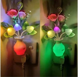 LED mushroom Wall Night Light gift,Bedside Living room Lamp house decorations - Picture 1 of 4