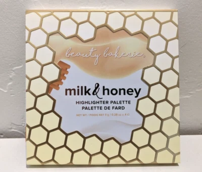 Beauty Bakerie MILK & HONEY Highlighter Palette 4 SHADES Full Size NEW - Image 1 of 3