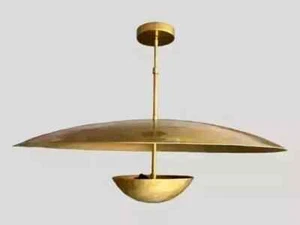 1950 Mid Century 1 Light Modern Rust Pendant Sputnik chandelier Light Fixture - Picture 1 of 5