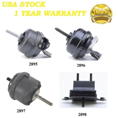 4 件装前右马达和变速器安装 适合 01-02 OLDSMOBILE AURORA 4SPD 3.5L 4.0L — 第 1/4 张图片