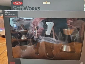 NEW OXO Softworks 4 Piece Stainless Steel Bar Starter Set - Picture 1 of 5