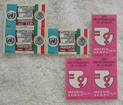 MEXICO - SCOTT # C 456 - C 457 - 2 BLOCKS OF 3 STAMPS  EACH - MNH - Image 1 of 2