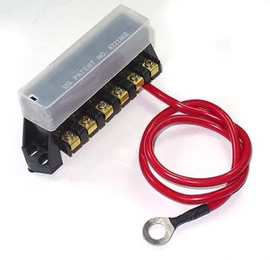 6 x ATC FUSEBLOCK WITH COVER w/24" Attached 10AWG GAUGE Wire  # AFB400 - Picture 1 of 3