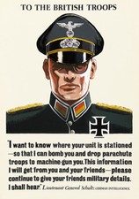 British Troops - German Intelligence - Careless Talk - WWII - Propaganda Poster