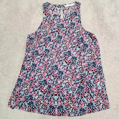 Trina Turk Tank Top Woman's Shirt Silk Asymmetrical Hem XS - Image 1 of 4