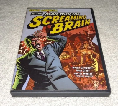 Man With The Screaming Brain DVD Mad Scientist Horror *RARE opp HORROR HALLOWEEN Foto 1 de 2
