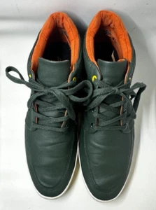 ALDO BNIB MENS SIZE 8 US SYNTETHIC HIGH TOP FASHION CASUAL SNEAKERS GREEN ORANGE - Picture 1 of 14