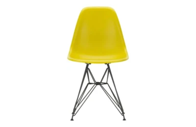 John Lewis Vitra Eames DSR Plastic  Chair, Mustard/Black  RRP £340 - Image 1 of 4