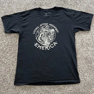 Emerica Living After Midnight Dog Skateboarding Punk T-Shirt Black Men's Size L - Picture 1 of 6