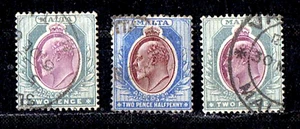 MALTA 1903. KEVII SG#40, 40, 41 used - Picture 1 of 1