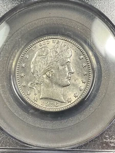 PCGS AU58 1916 D BARBER QUARTER BEAUTIFUL BLAST WHITE GREAT REGISTRY SET COIN - Picture 1 of 3