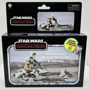 Bicicleta Speeder Star Wars: The Mandalorian Vintage, Scout Trooper y Grogu Action - Imagen 1 de 2