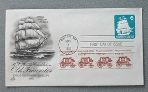 US FDC # 1898A Stagecoach 1890s 1985. - Picture 1 of 7
