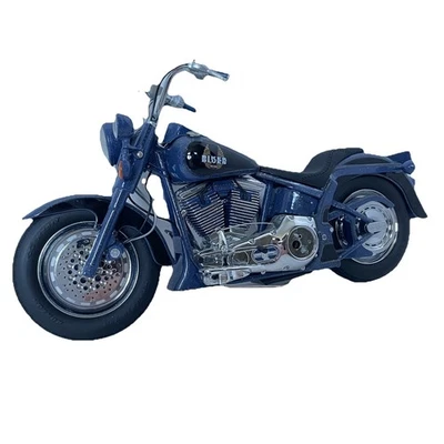Harley Davidson Motociclista Azul Franklin Como Nueva Motocicleta 1:10 Die Cast Modelo Classi Foto 1 de 4