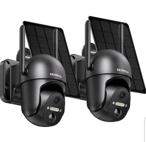 SEHMUA 4G LTE Cellular Solar Security Camera Wireless Outdoor, No WiFi Solar NEW - Picture 1 of 11